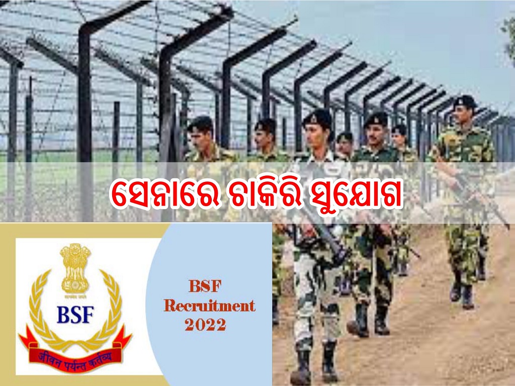 BSF recruitment 2022 for various inspector posts