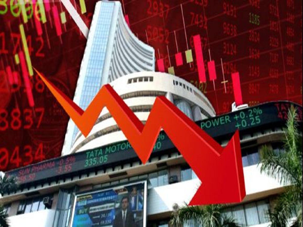 Sensex fell 1500 pts today