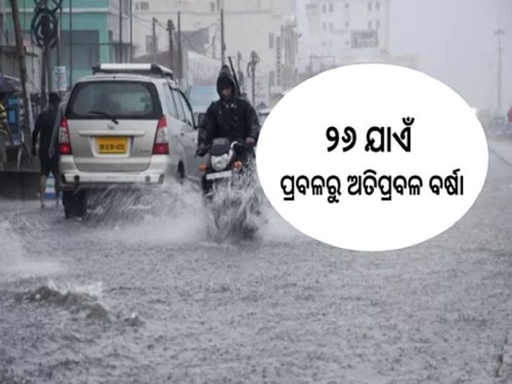 Today weather report Monday Rain in Odisha