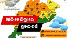 ଆଜି ୧୧ଜିଲ୍ଲାରେ ଛେଚିବ ବର୍ଷା, ୟେଲୋ ୱାର୍ଣ୍ଣିଂ ଜାରି
