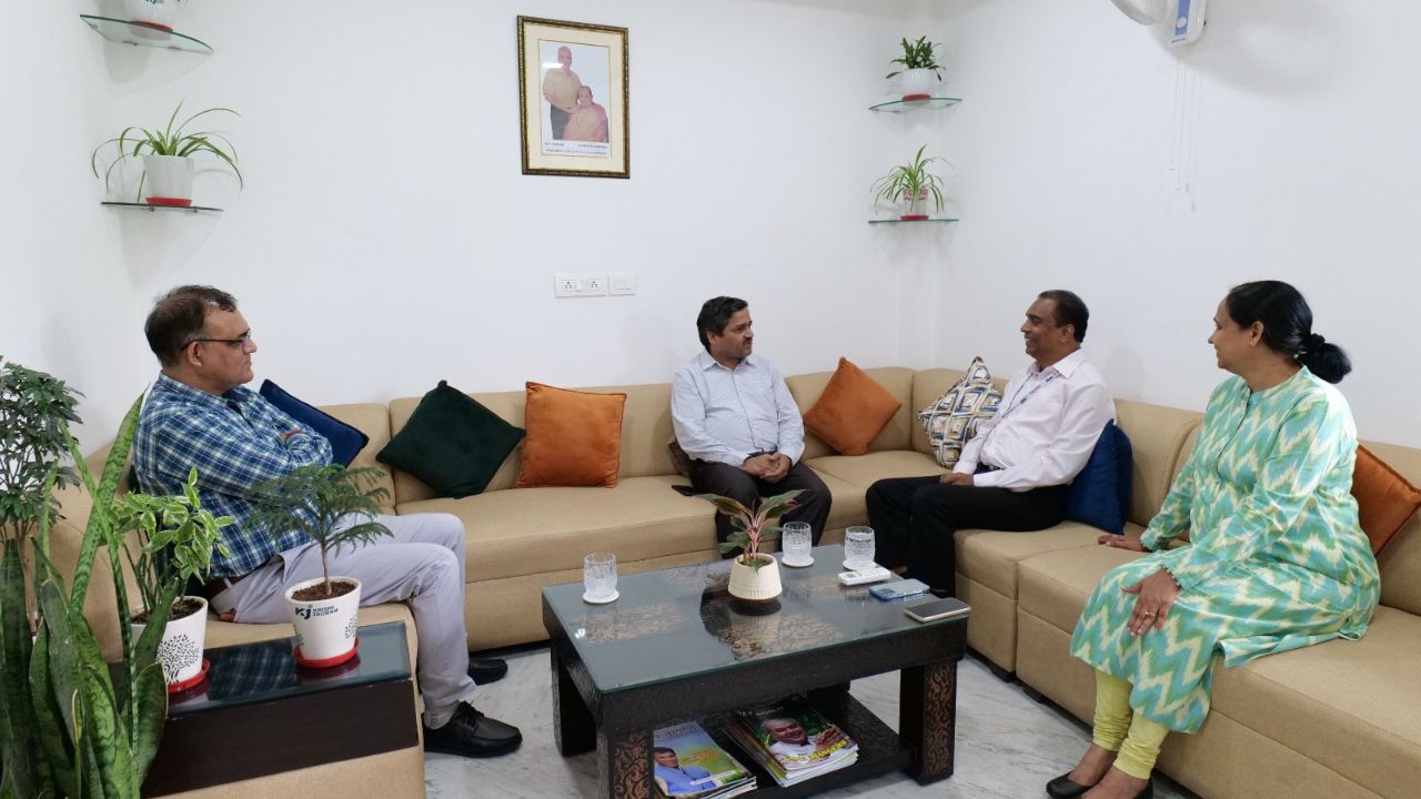 Dr. Krushna Chandra Sahoo Director and Pankaj Kumar Tyagi, GM, NSC visit KJ Chaupal