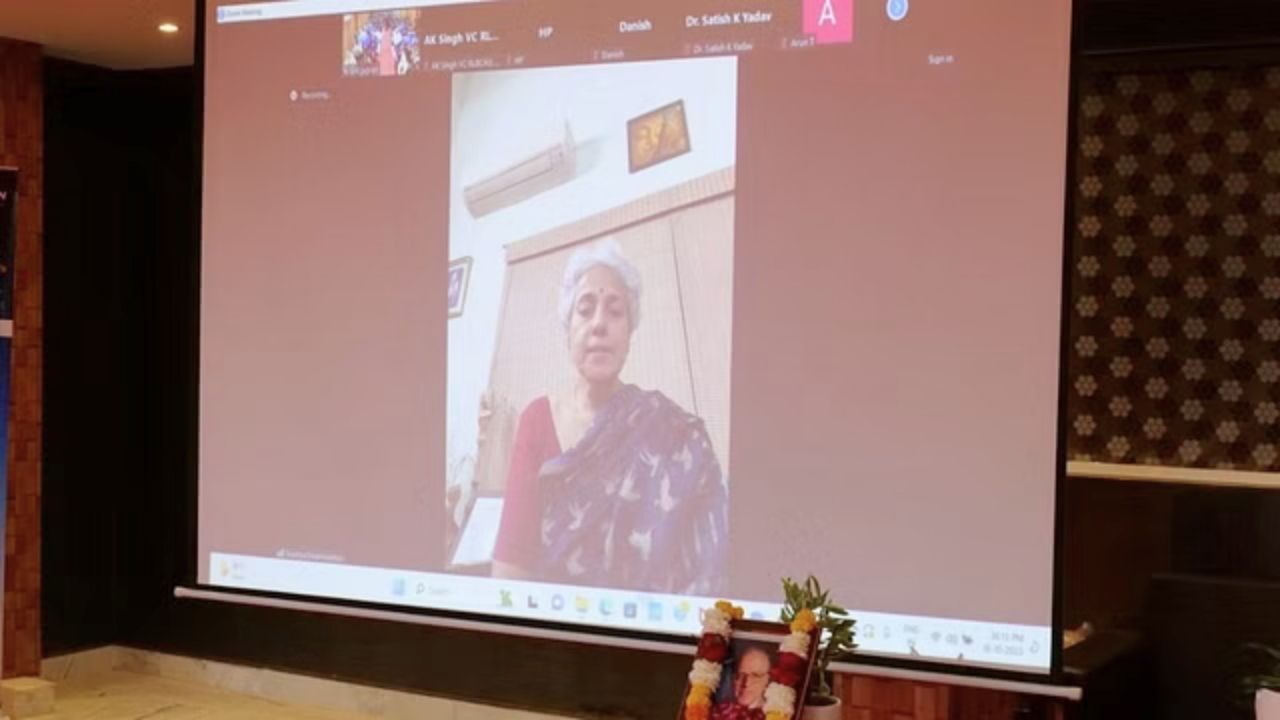 Dr Soumya Swaminathan joined the tribute ceremony through Zoom call